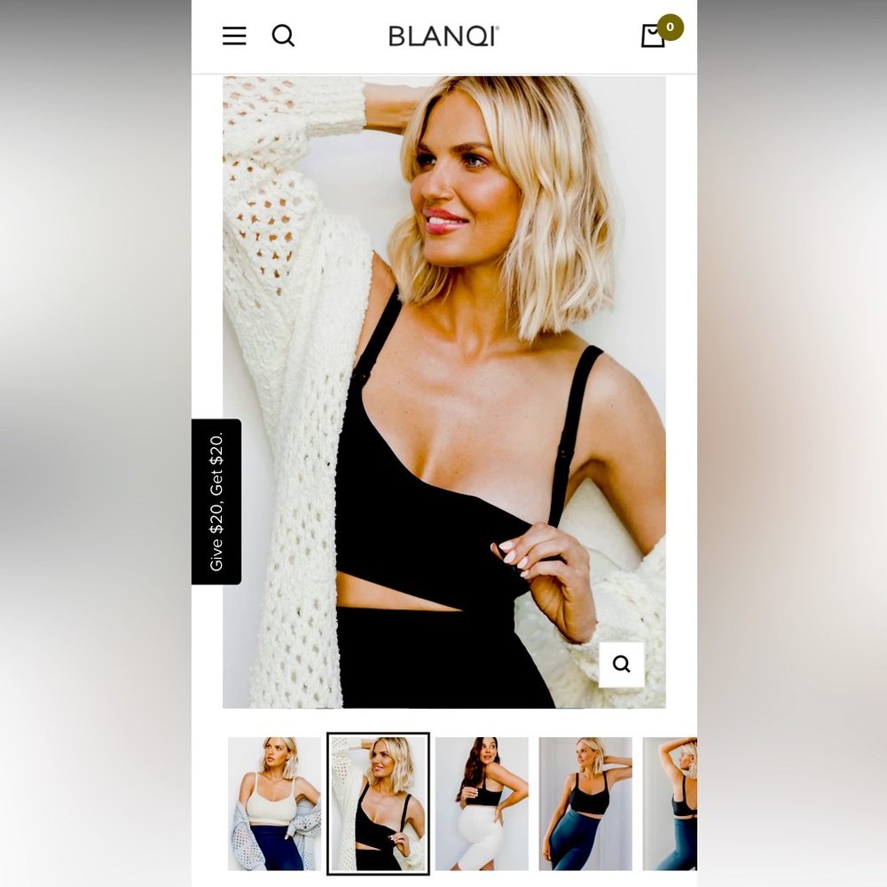 Wire free support and cooling nursing bra from Blanqi new with tags